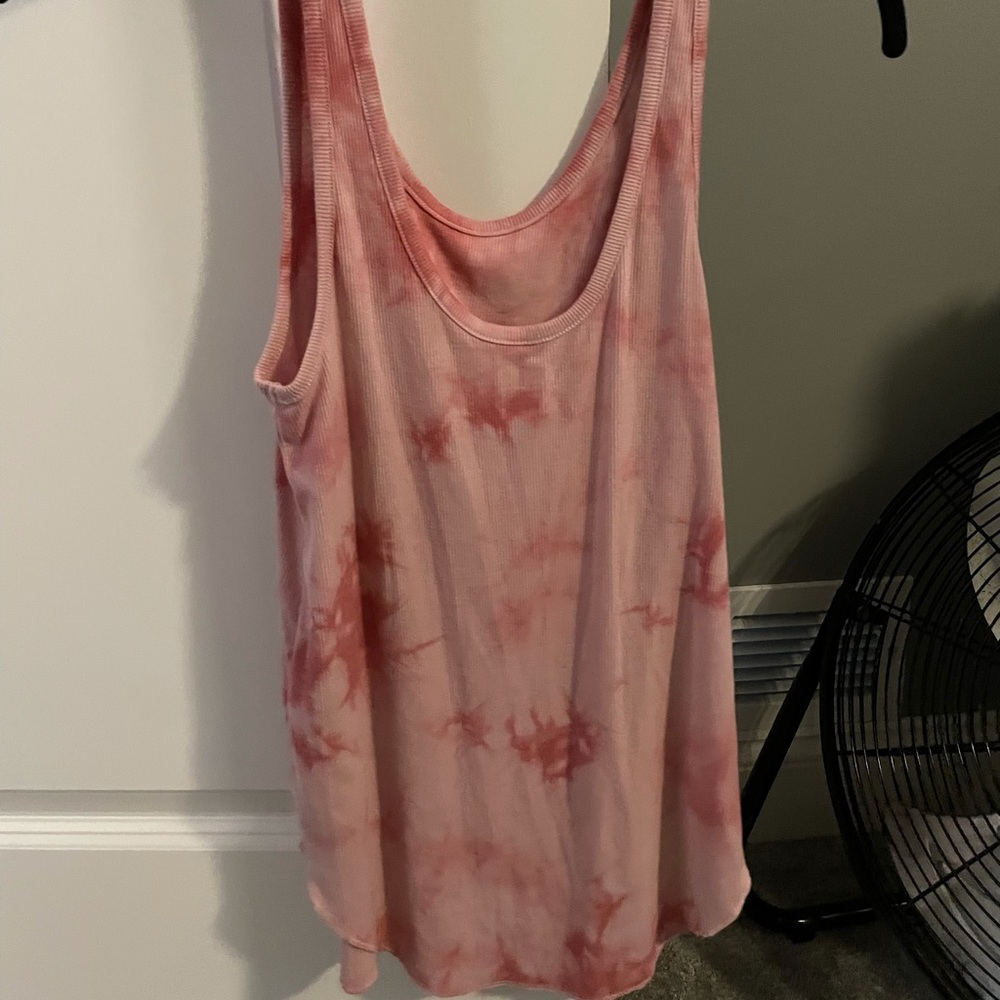Pink tie dye tang top